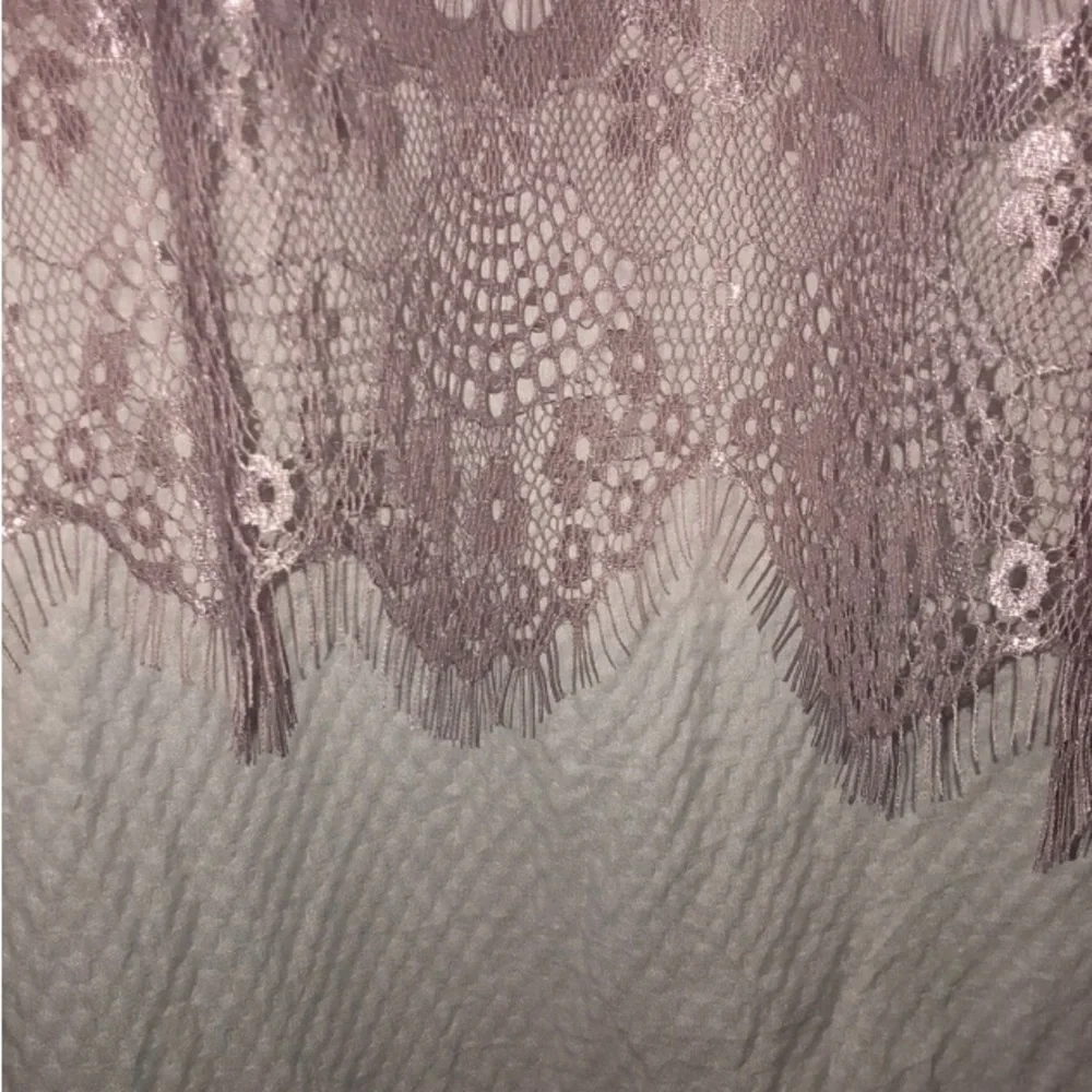 Sheer Side Shiny Lace and Cotton Plus Size Lavender Cardigan & Skirt XXL 47-52” - Picture 4 of 12
